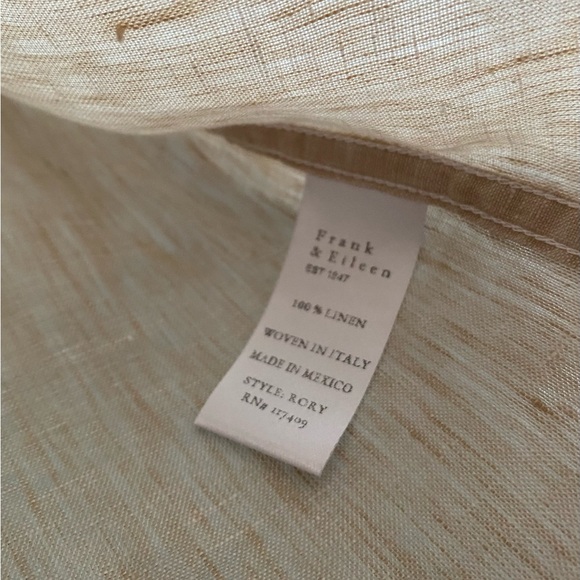 Frank & Eileen Rory Long Sleeve Linen Shirtdress dress Size: XL Sand - Picture 9 of 16